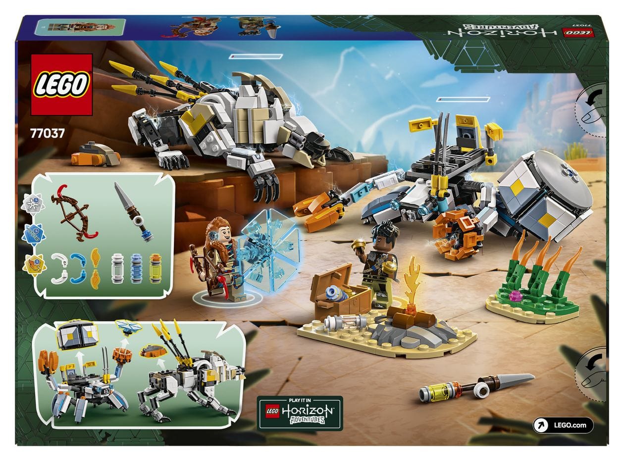 Aloy und Varl vs. Panzerwanderer und Sägezahn 