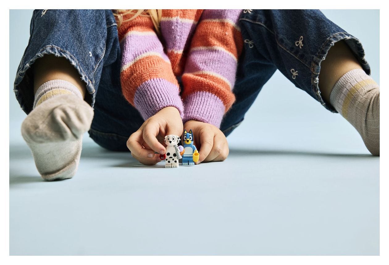 Bluey und Chloe auf dem Spielplatz 
