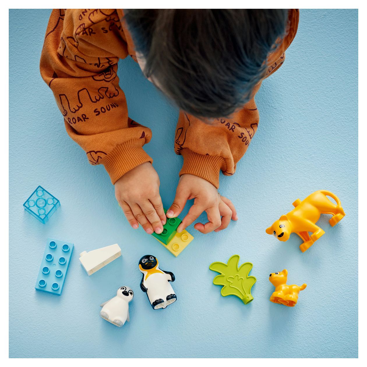 DUPLO Town Wildtier-Familien Pinguine und Löwen Bauset 10 Teile  (Mehrfarbig) 