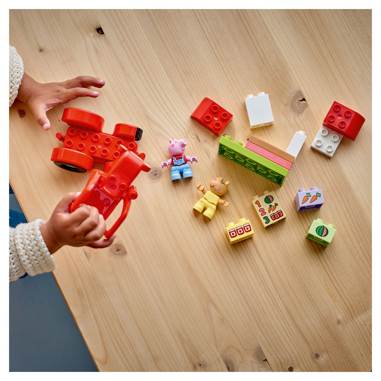 Traktor und Marktstand 