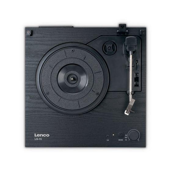 LS-15BK Audio-Plattenspieler mit Riemenantrieb  (Schwarz) 