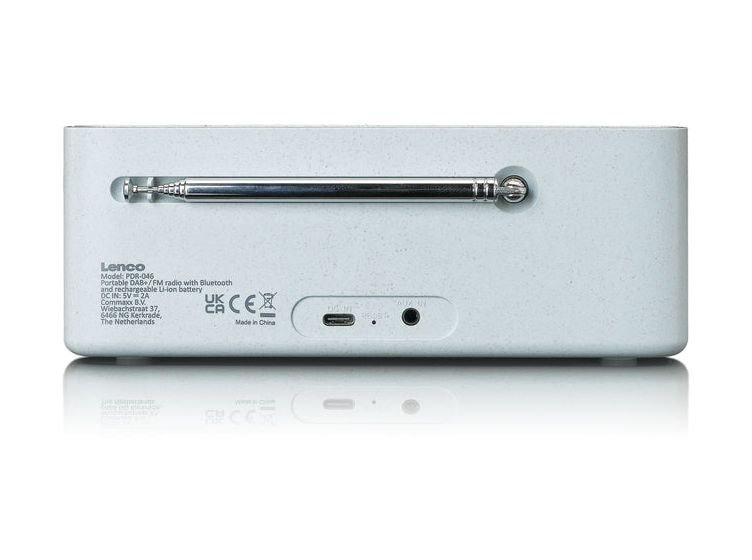 PDR-046 Bluetooth DAB, DAB+, FM Radio Persönlich  (Braun, Weiß) 