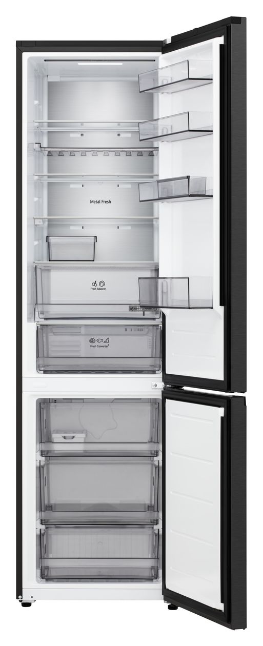 GBBS524AEV 262 l / 113 l Kühl-Gefrierkombi freistehend NoFrost 112 kWh Jahr  (Schwarz) 