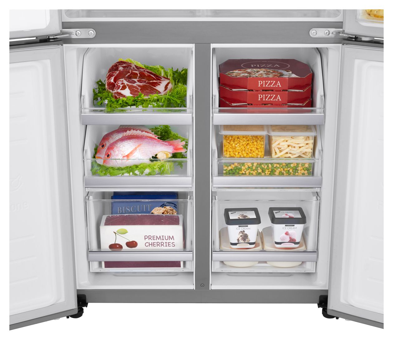 GML844PZKZ Side-by-Side Kühl-/ Gefrierkombination French Door 286 l / 220 l 314 kWh NoFrost 1787 mm x 836 mm  (Silber) 