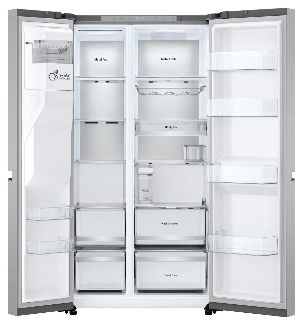 GSLE91MBAB Side-by-Side Kühl-/ Gefrierkombination 404 l / 219 l 175 kWh NoFrost 1790 mm x 913 mm  (Edelstahl) 