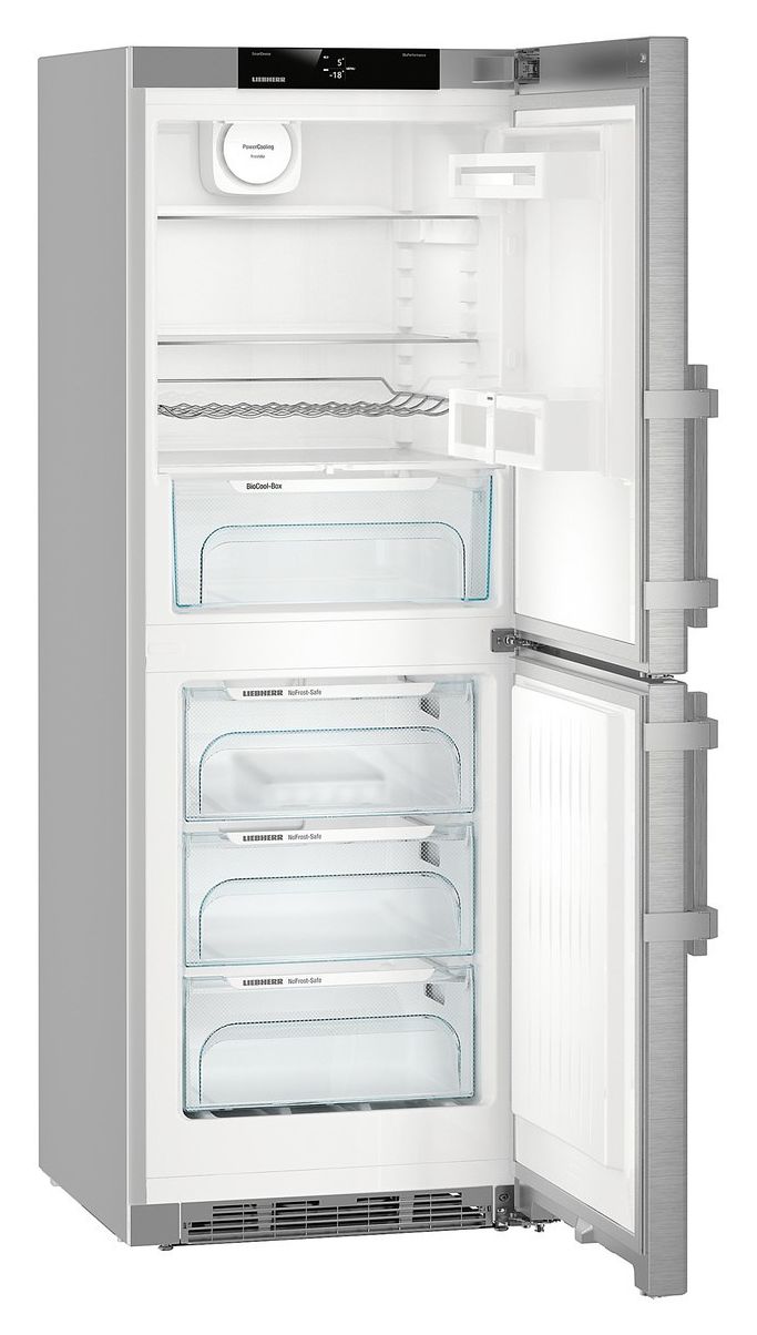 CNef3735-21 172 l / 104 l Kühl-Gefrierkombi freistehend NoFrost 191 kWh Jahr  (Silber) 