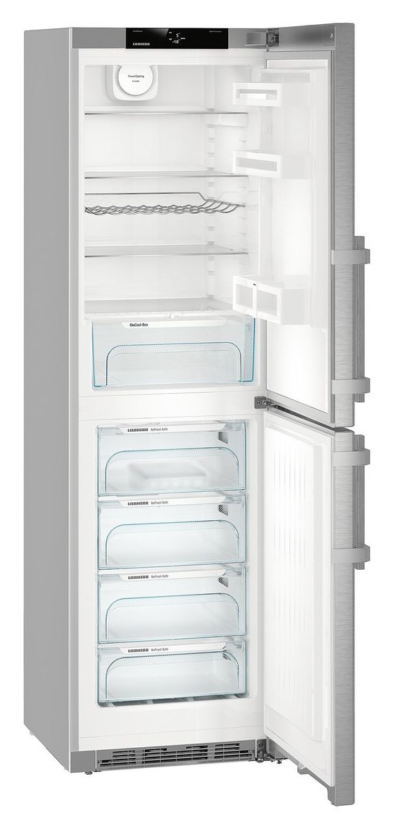 CNef4735-21 222 l / 132 l Kühl-Gefrierkombi freistehend NoFrost 210 kWh Jahr  (Silber) 