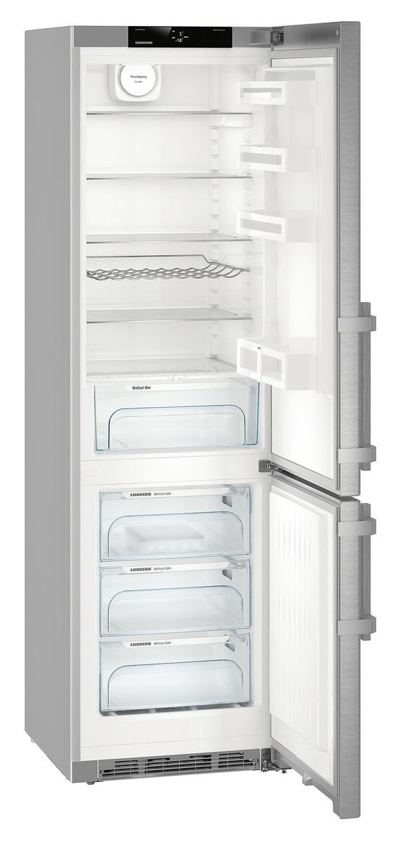 CNef4835-21 Comfort 262 l / 104 l Kühl-Gefrierkombi freistehend NoFrost 203 kWh Jahr  (Silber) 
