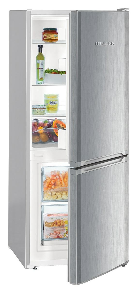CUele2331-26 157 l / 54 l Kühl-Gefrierkombi freistehend 193 kWh Jahr  (Silber) 