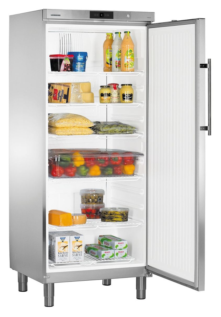 GKv5790-22 432 l / 432 l Kühlschrank freistehend EEK: C 652 kWh Jahr  (Edelstahl) 