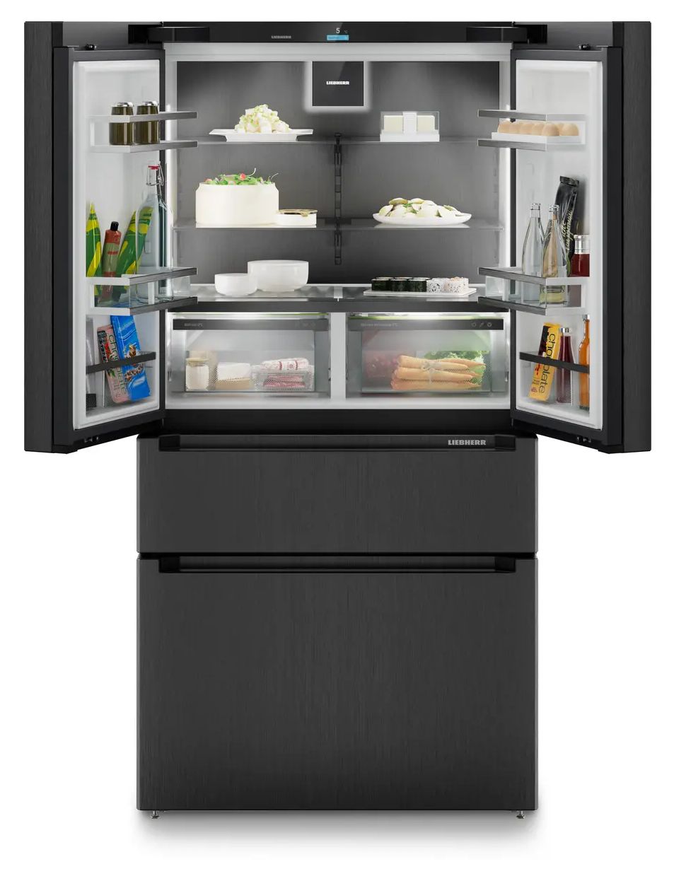 MBbsdi9556-20 Prime BioFresh Side-by-Side Kühl-/ Gefrierkombination French Door 356 l / 231 l 287 kWh NoFrost 1805 mm x 906 mm  (Schwarz) 