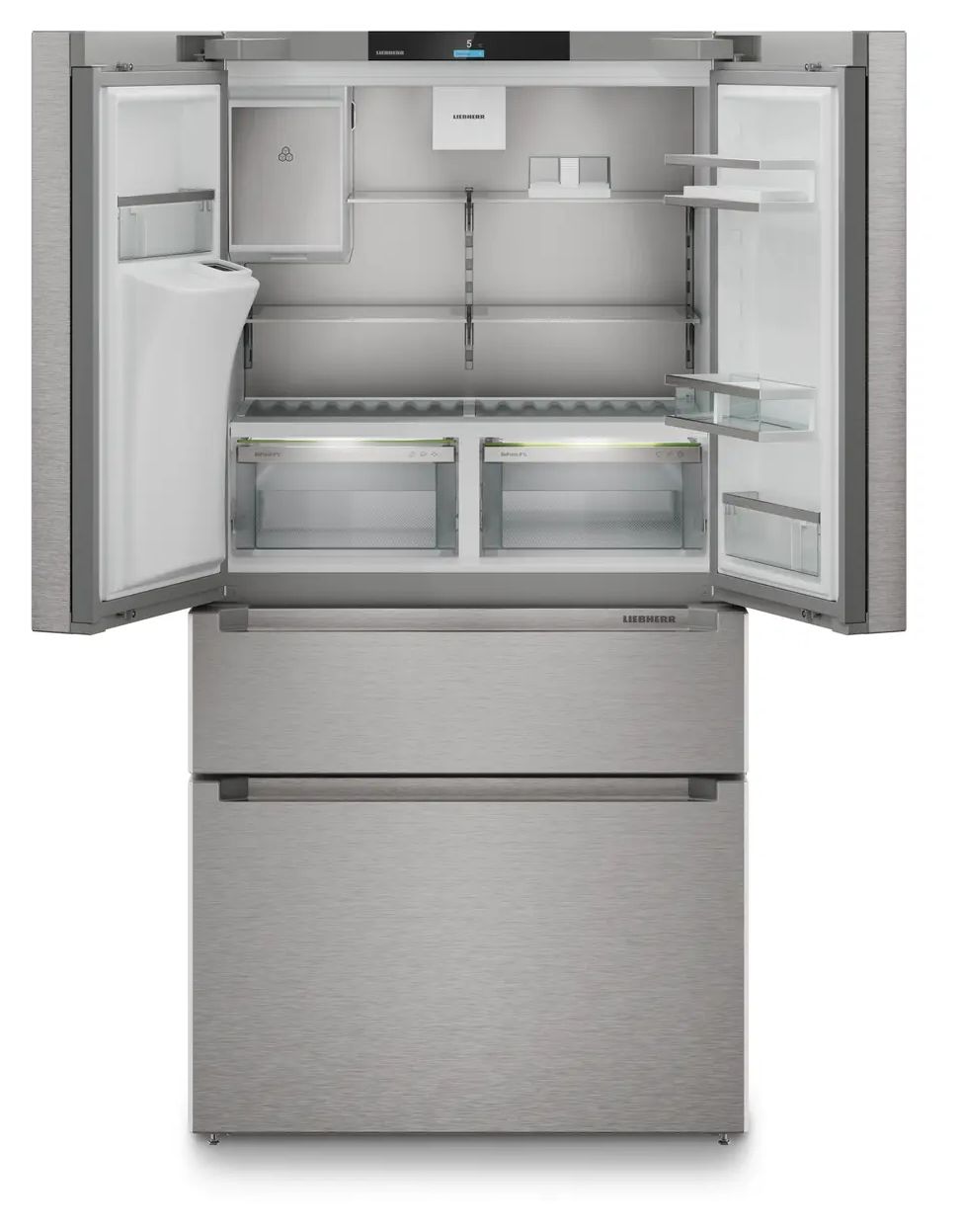 MBsddi9528-20 Plus BioFresh Side-by-Side Kühl-/ Gefrierkombination French Door 308 l / 230 l 284 kWh NoFrost 1805 mm x 906 mm  (Silber) 
