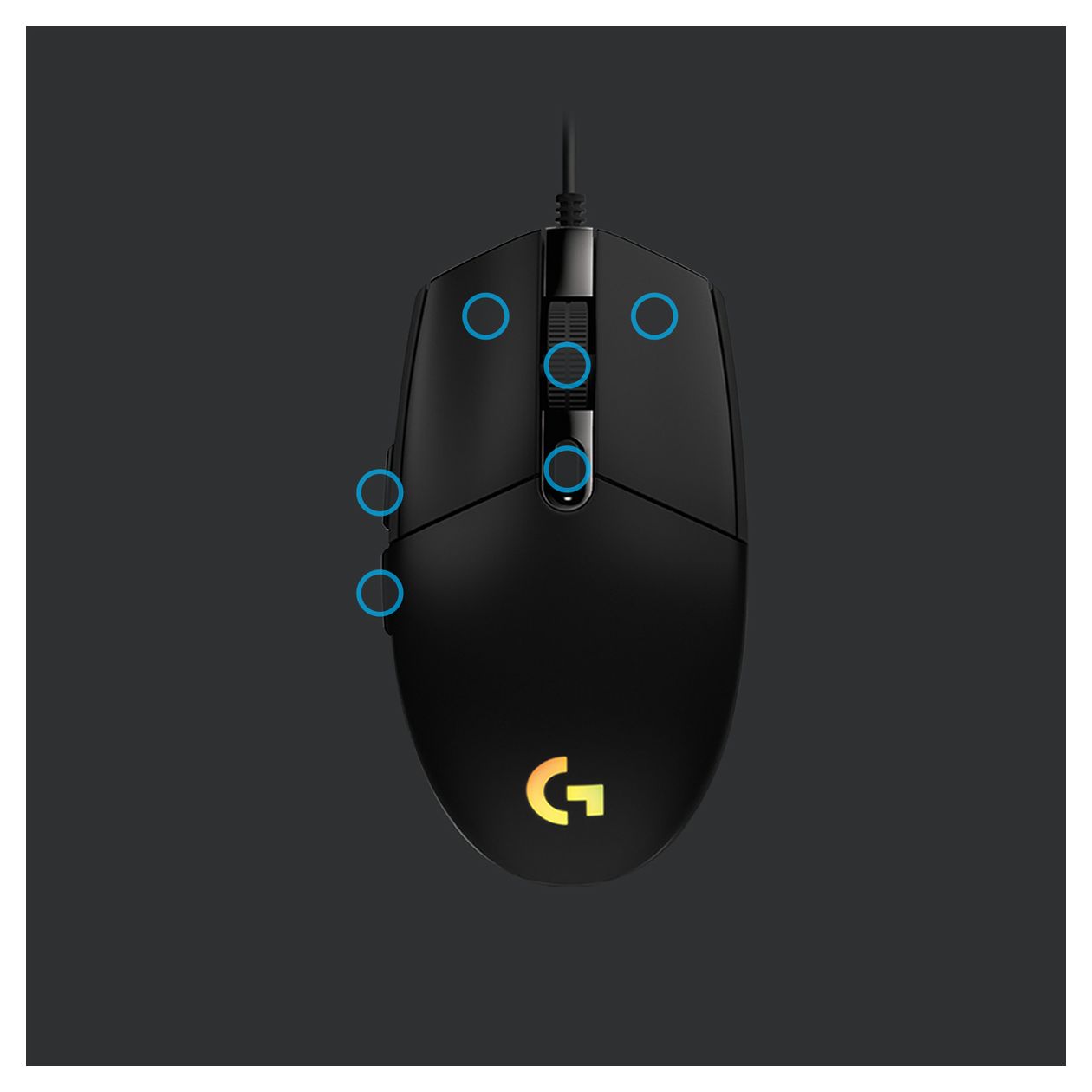 G203 LightSync 8000 DPI Gaming Maus  (Schwarz) 