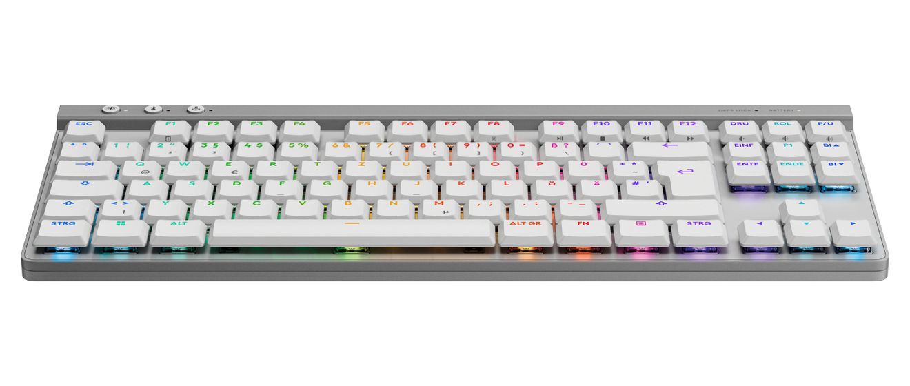 G515 RGB-LED Gaming Tastatur RF Wireless + Bluetooth 2.4 GHz  (Weiß) 