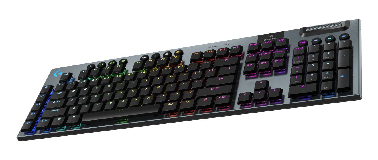 G915X Lightspeed LED Gaming Tastatur RF Wireless + Bluetooth 2.4 GHz  (Schwarz) 