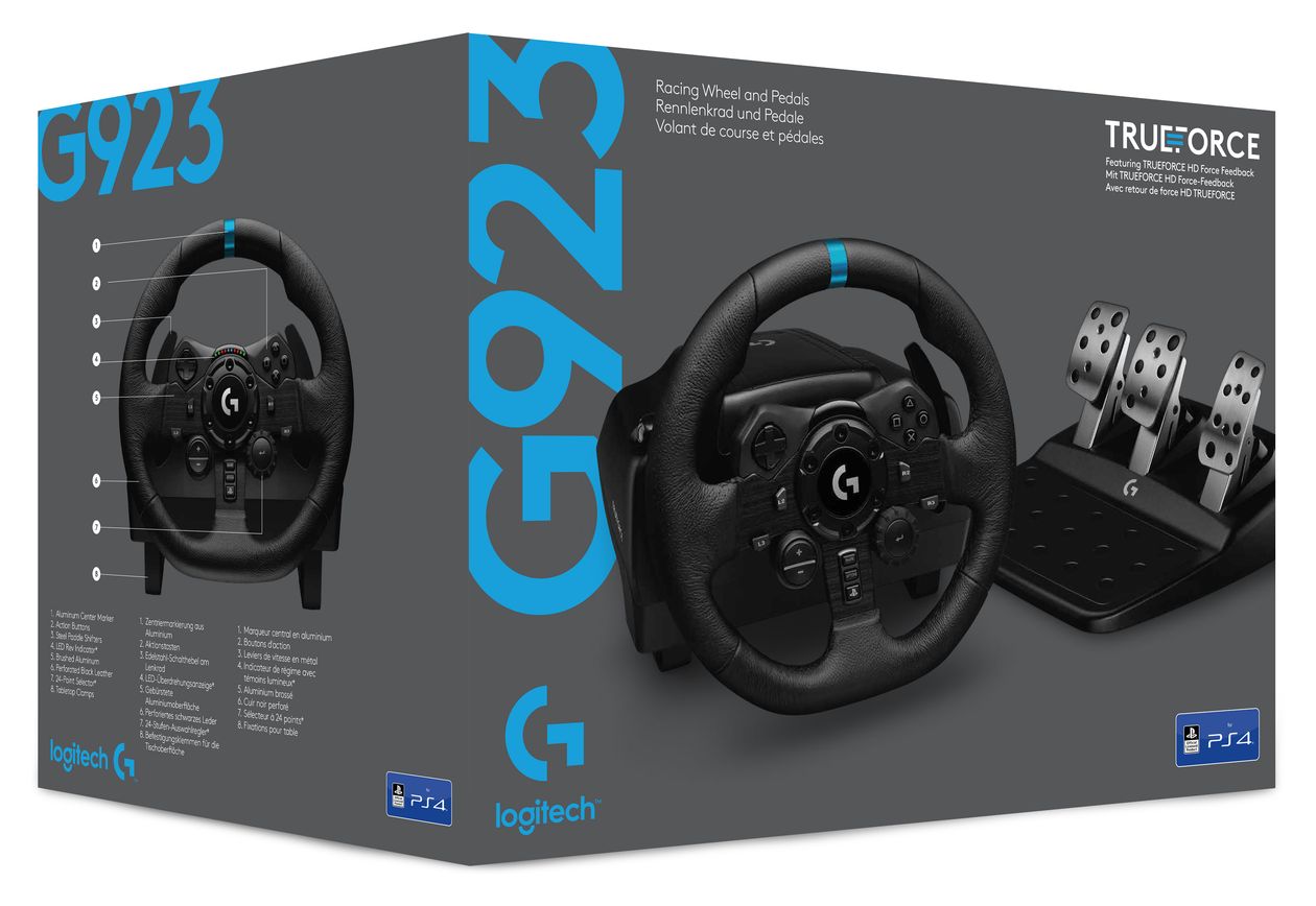 G923SE Racing Bundle Lenkrad + Pedale + Joystick für PC, PlayStation PS4, PlayStation PS5  (Schwarz) 