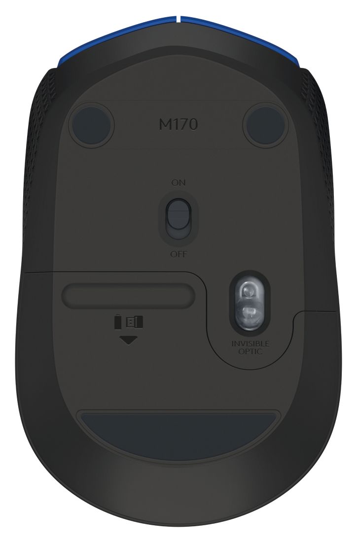 M171 1000 DPI Büro Maus Optisch  (Schwarz, Blau) 