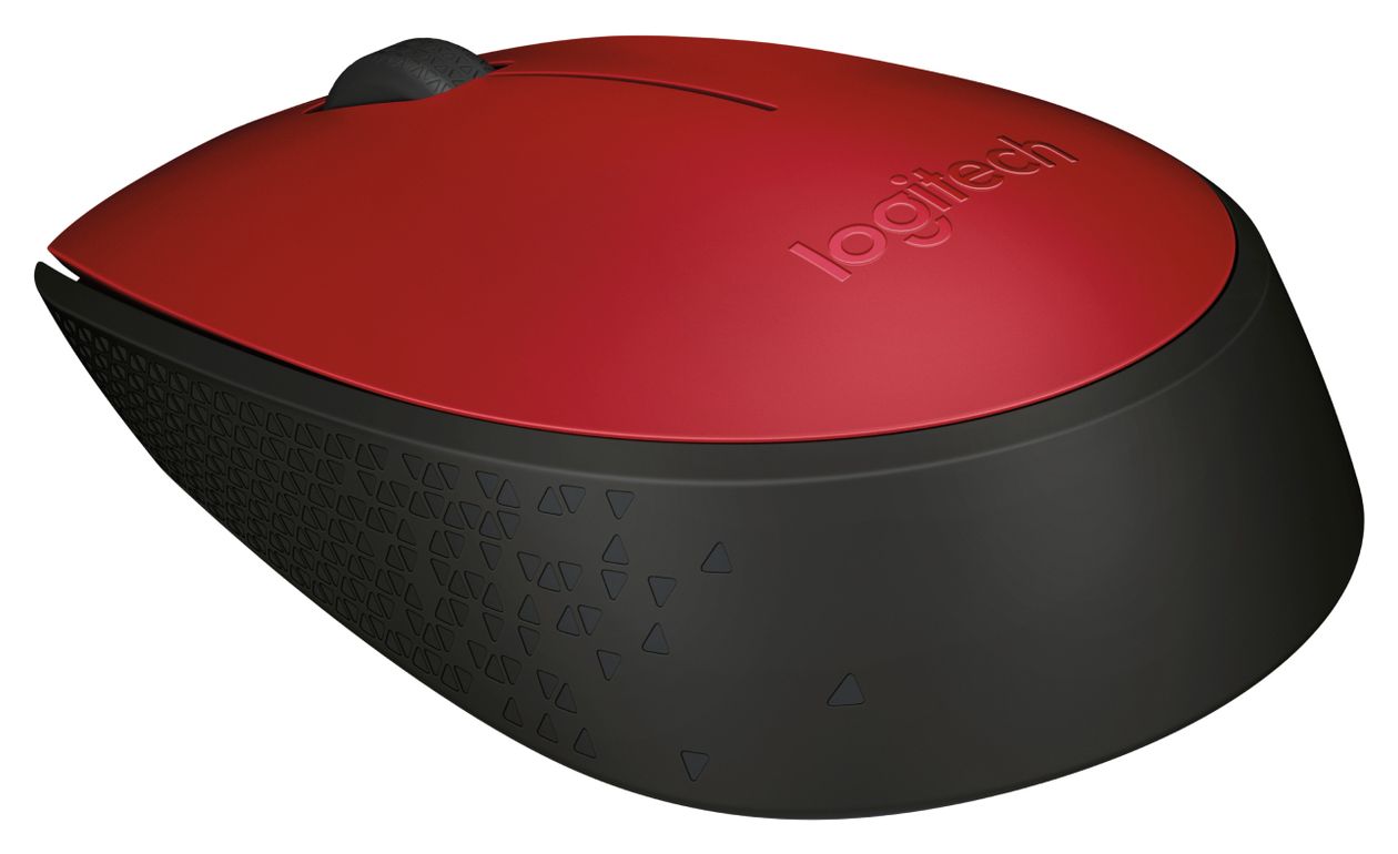 M171 1000 DPI Büro Maus Optisch  (Schwarz, Rot) 