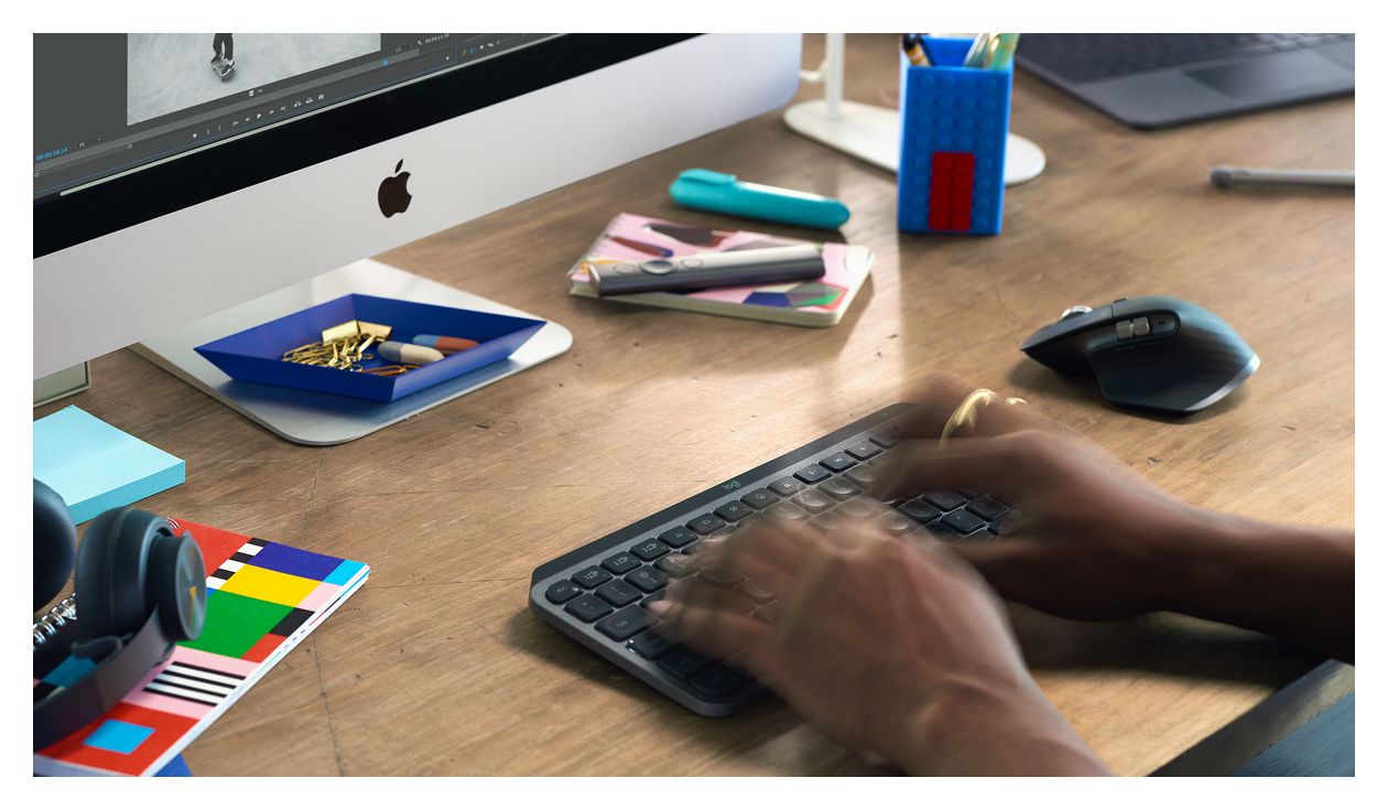 MX Keys Mini Minimalist LED Büro Tastatur RF Wireless + Bluetooth 2.4 GHz  (Graphit) 