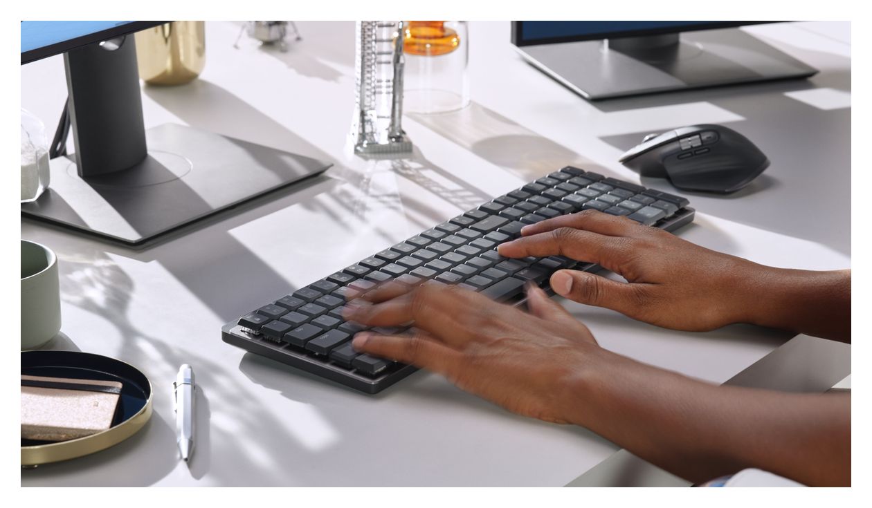 MX Mechanical LED Büro Tastatur RF Wireless + Bluetooth 2.4 GHz  (Graphit) 