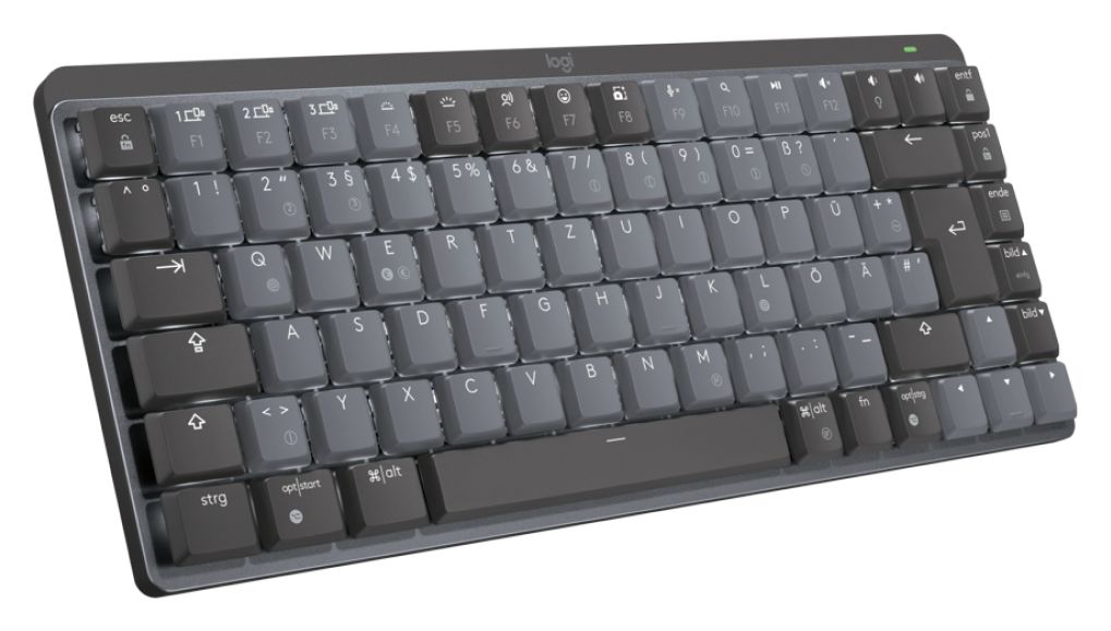 MX Mini Mechanical LED Büro Tastatur RF Wireless + Bluetooth 2.4 GHz  (Graphit) 