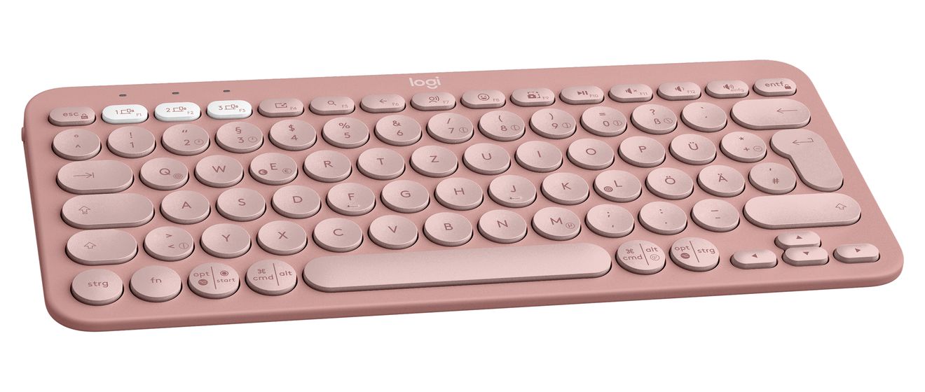 Pebble Keys 2 K380s Universal Tastatur Bluetooth  (Rose) 