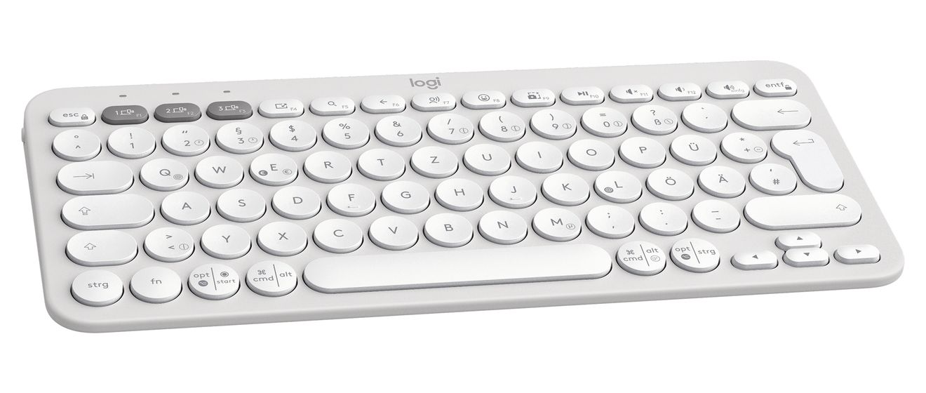 Pebble Keys 2 K380s Universal Tastatur Bluetooth  (Weiß) 