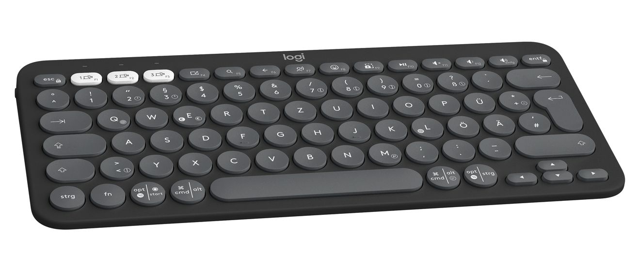Pebble Keys 2 K380s Universal Tastatur Bluetooth  (Graphit) 