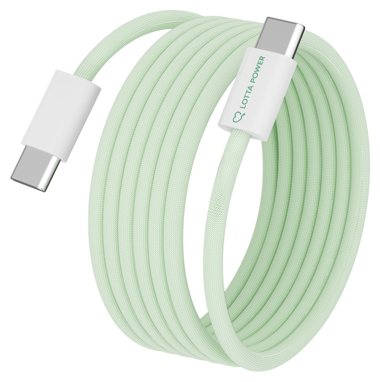 Magnetisches Ladekabel 0,48 Gbit/s Stecker Rundkabel USB C auf USB C bis 100 W 1,5 m  (Mint) 