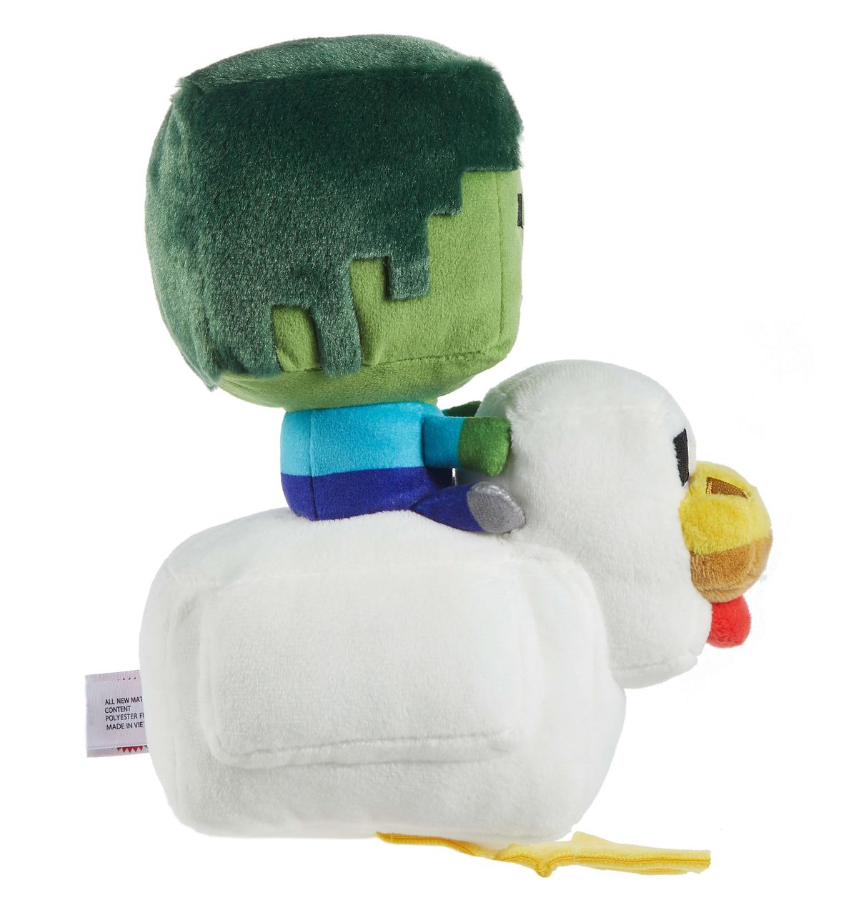 Minecraft Hühnerjockey-Zombie Spielzeug, ca. 20 cm große weiche Figur, vom Videospiel inspirierter Charakter 