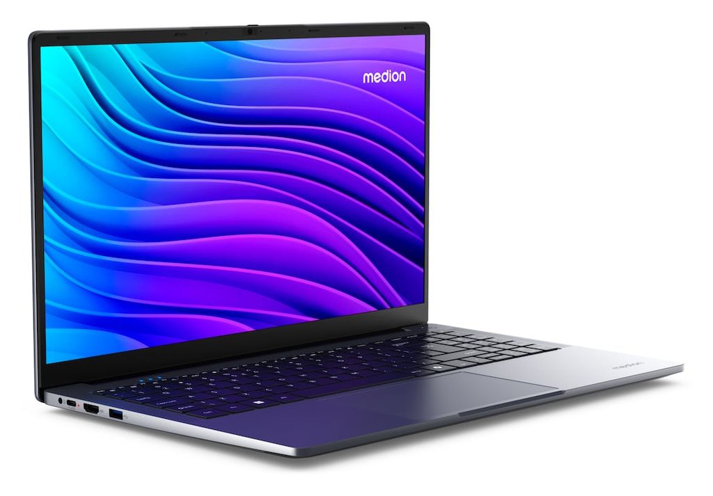 E15223 MD62644 Full HD Notebook 39,6 cm (15.6 Zoll) 1920 x 1080 Pixel 4 GB Ram 128 GB SSD Windows 11 Home in S mode Intel® N max. 3,4 GHz intern  (Grau) 