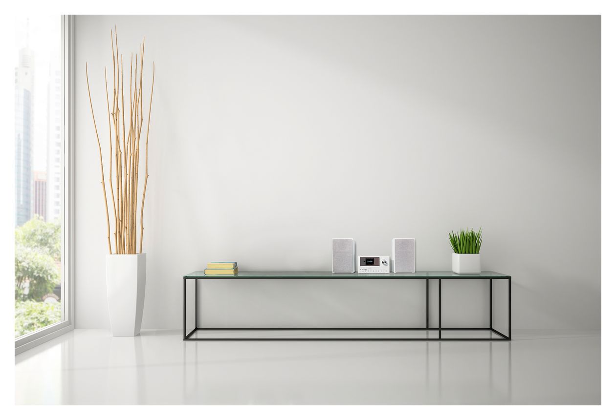 Life P85003 Heim-Audio-Mikrosystem AM, DAB+, FM 30 W Bluetooth  (Weiß) 