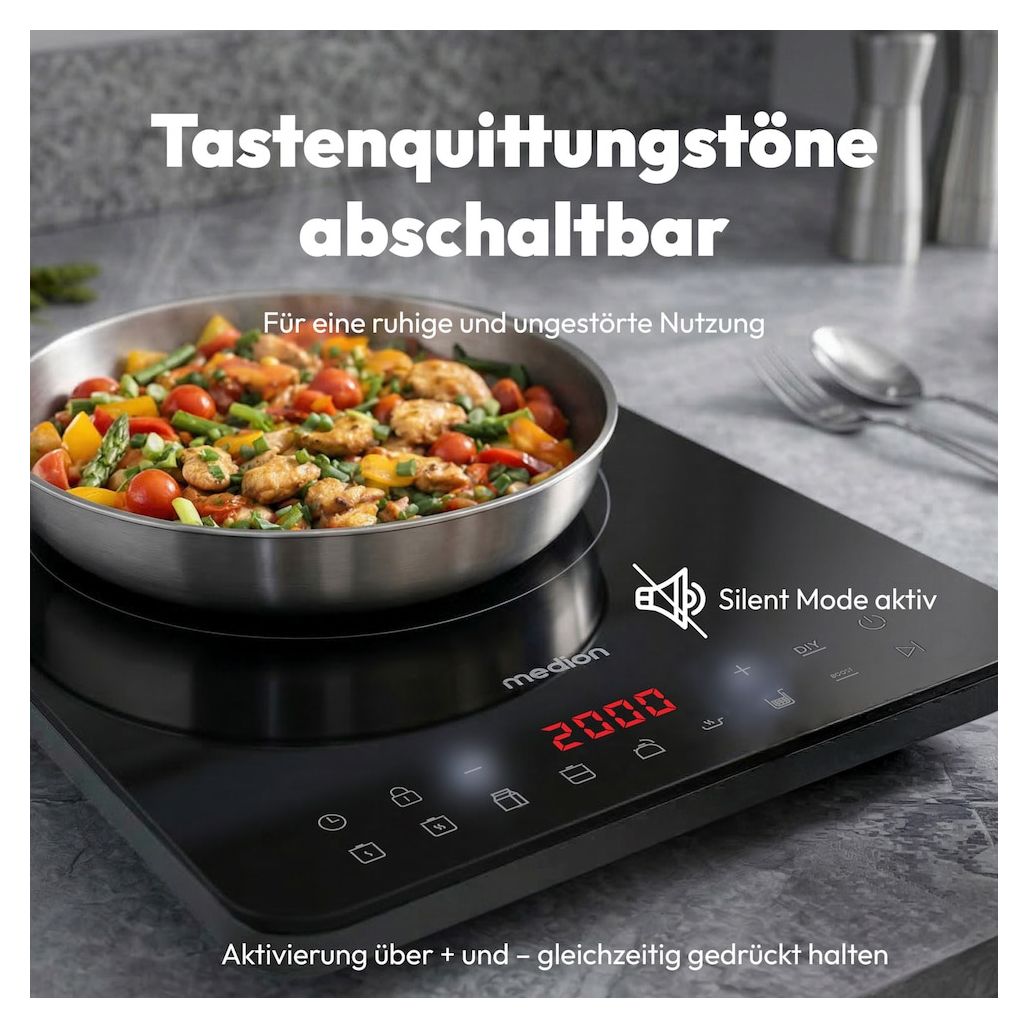 MD100090 autarkes 28 cm Induktions Kochfeld/Herdplatte 1 Zone(n) 