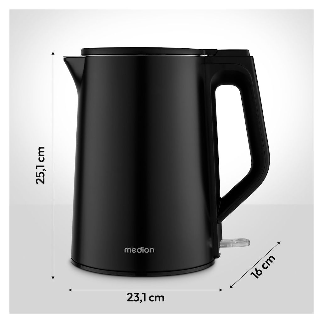 MD12105 1,5 l Wasserkocher 2200 W  (Schwarz) 