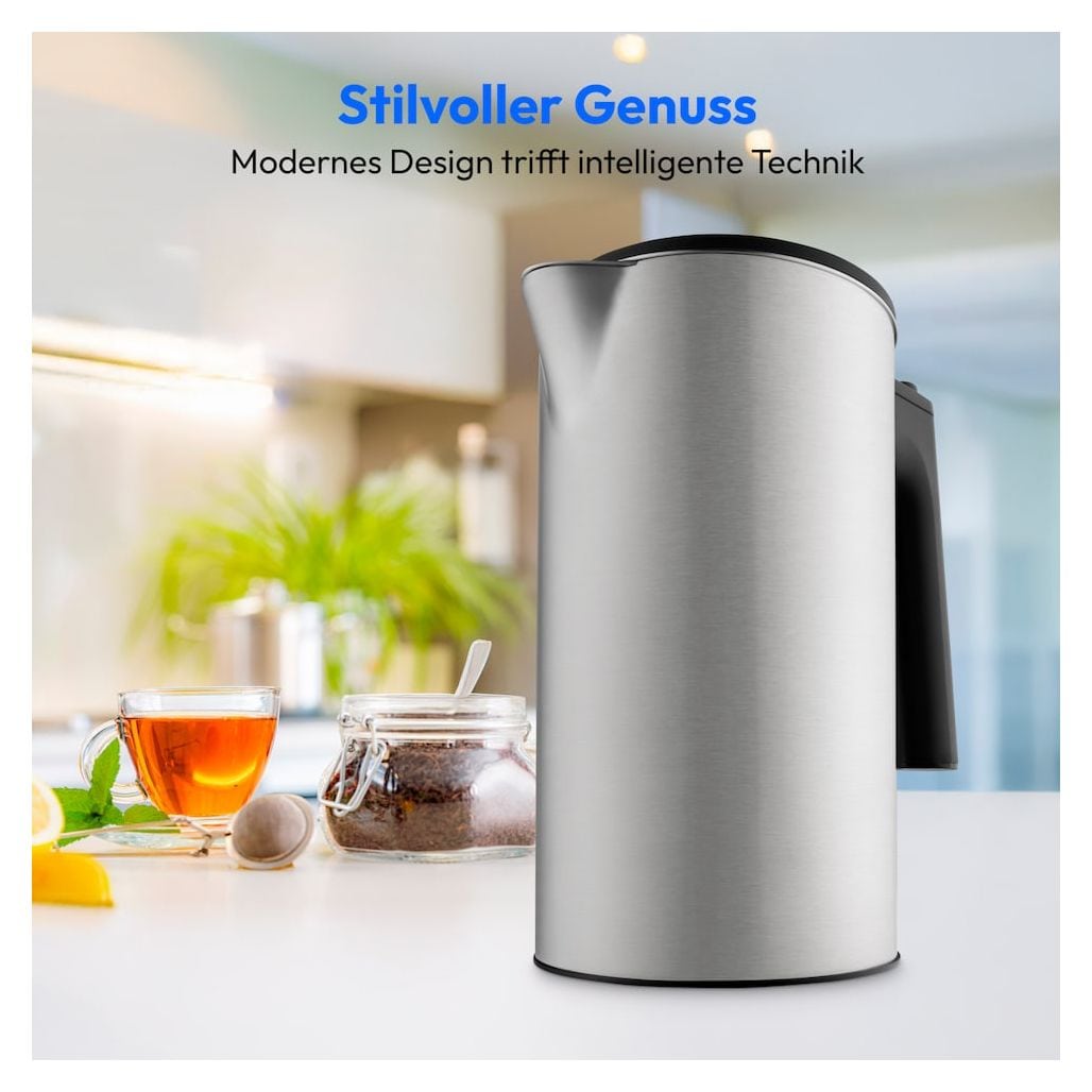 MD12106 1,5 l Wasserkocher 2200 W  (Schwarz, Edelstahl) 