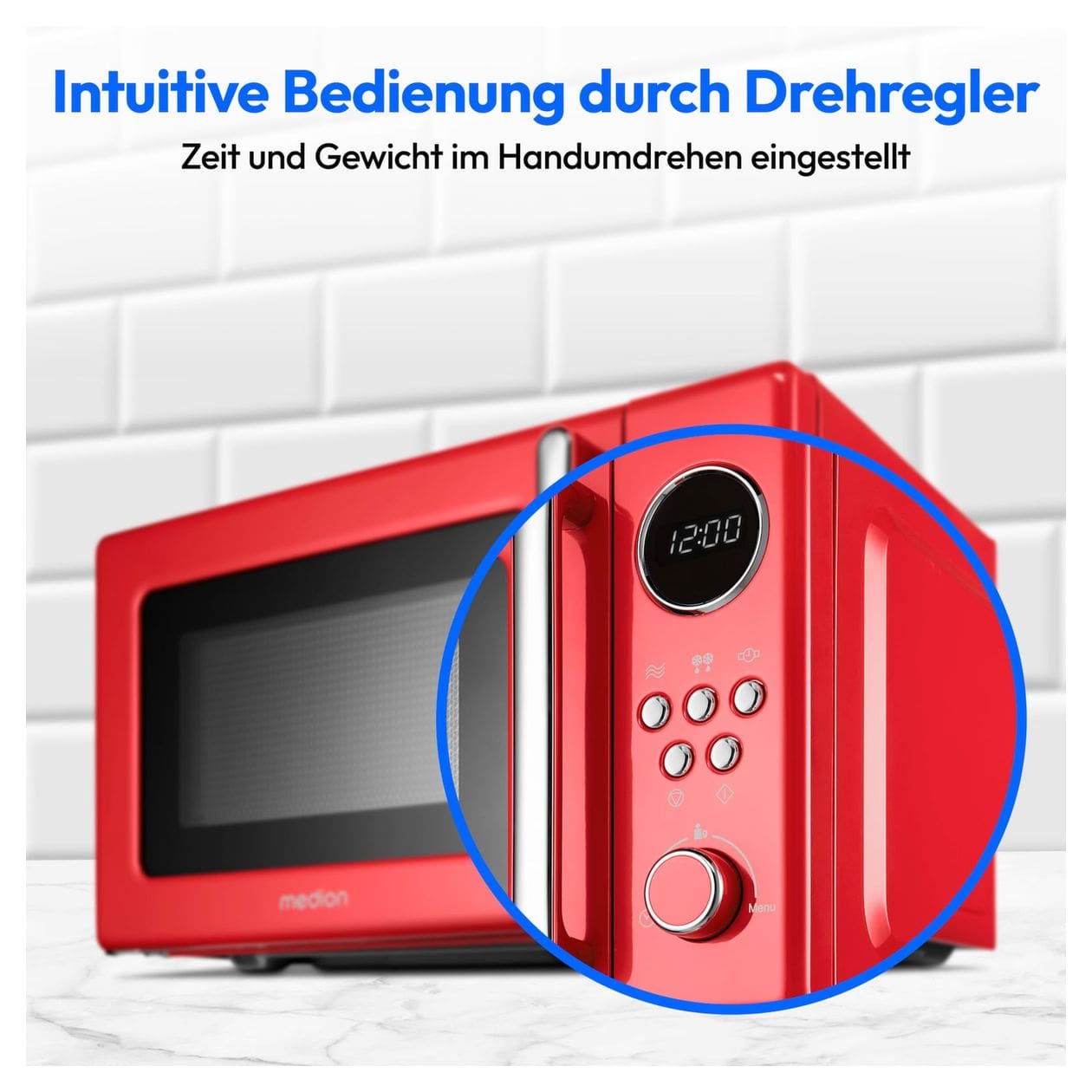 MD15000 Freistehende Mikrowelle 800 W Größe: klein 5 Stufen  (Rot) 