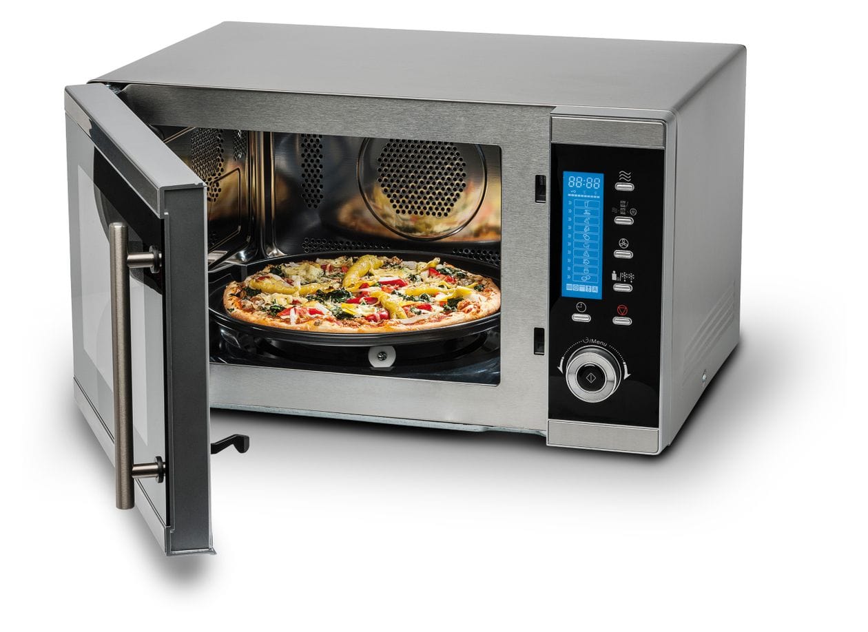 MD15501 Freistehende Mikrowelle 900 W Größe: mittel 11 Stufen Grill  (Schwarz, Edelstahl) 