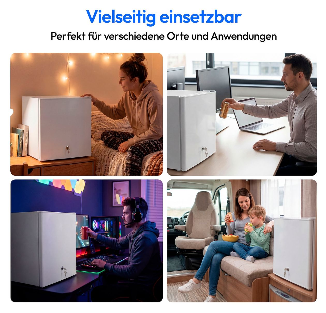 MD370001 42 l / 37 l Tischkühlschrank EEK: E 80 kWh Jahr  (Weiß) 