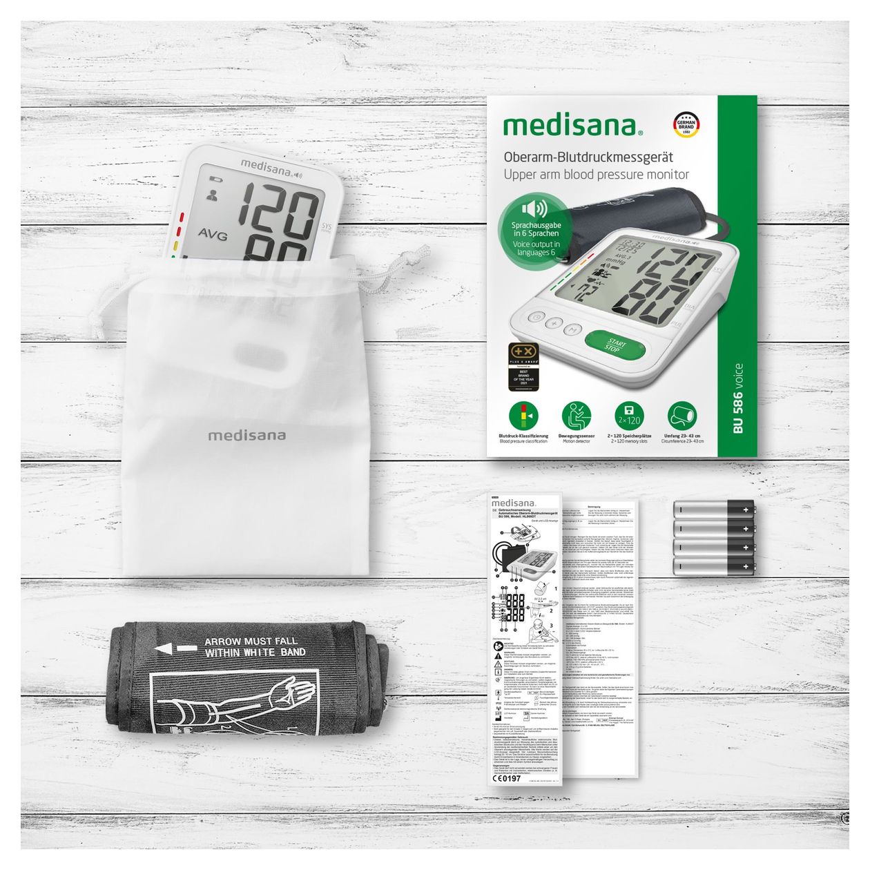 BU586 Oberarm Blutdruckmessgerät 