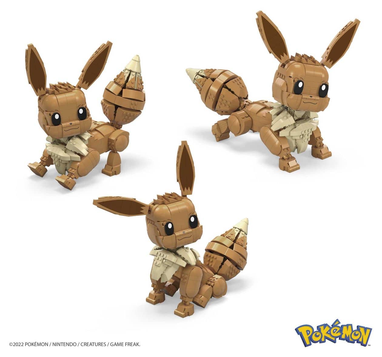 Pokemon Jumbo Evoli Bauset 824 Teile  (Beige/Braun) 