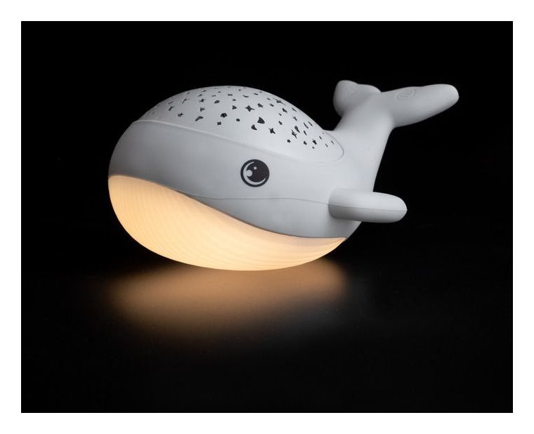 Willy Whale Nachtlicht Blau/Grün/Rot/Warmweiß Batterie  (Weiß) 
