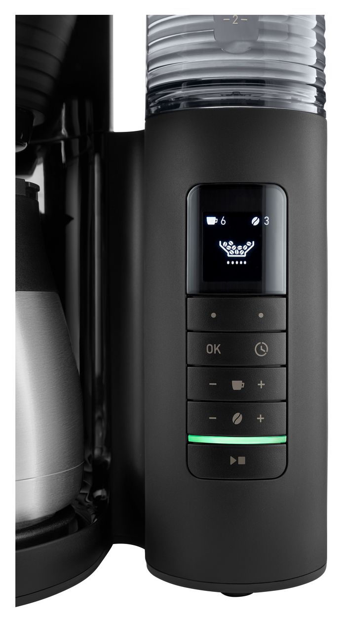 Aromafresh Therm Pro 8 Tassen Thermo Filterkaffeemaschine 1,2 l  (Schwarz) 