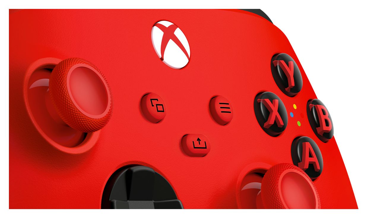 Xbox Wireless Controller Analog / Digital Gamepad für Android, PC, Xbox One, Xbox Series S, Xbox Series X, iOS  (Rot, Weiß) 