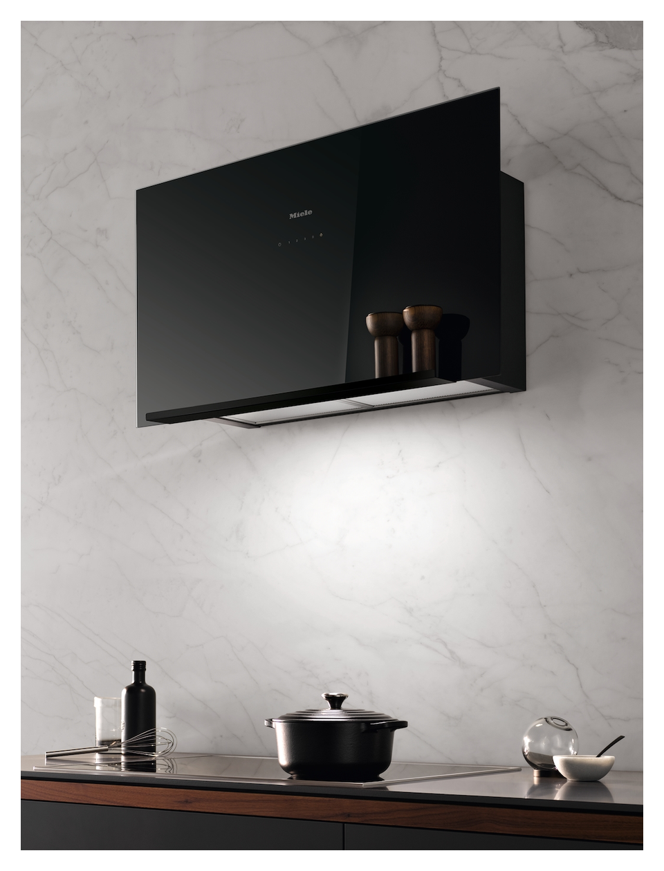 DA9092W Abluft/Umluft Dunstabzugshaube/Esse Wand 88 cm (Schwarz) 