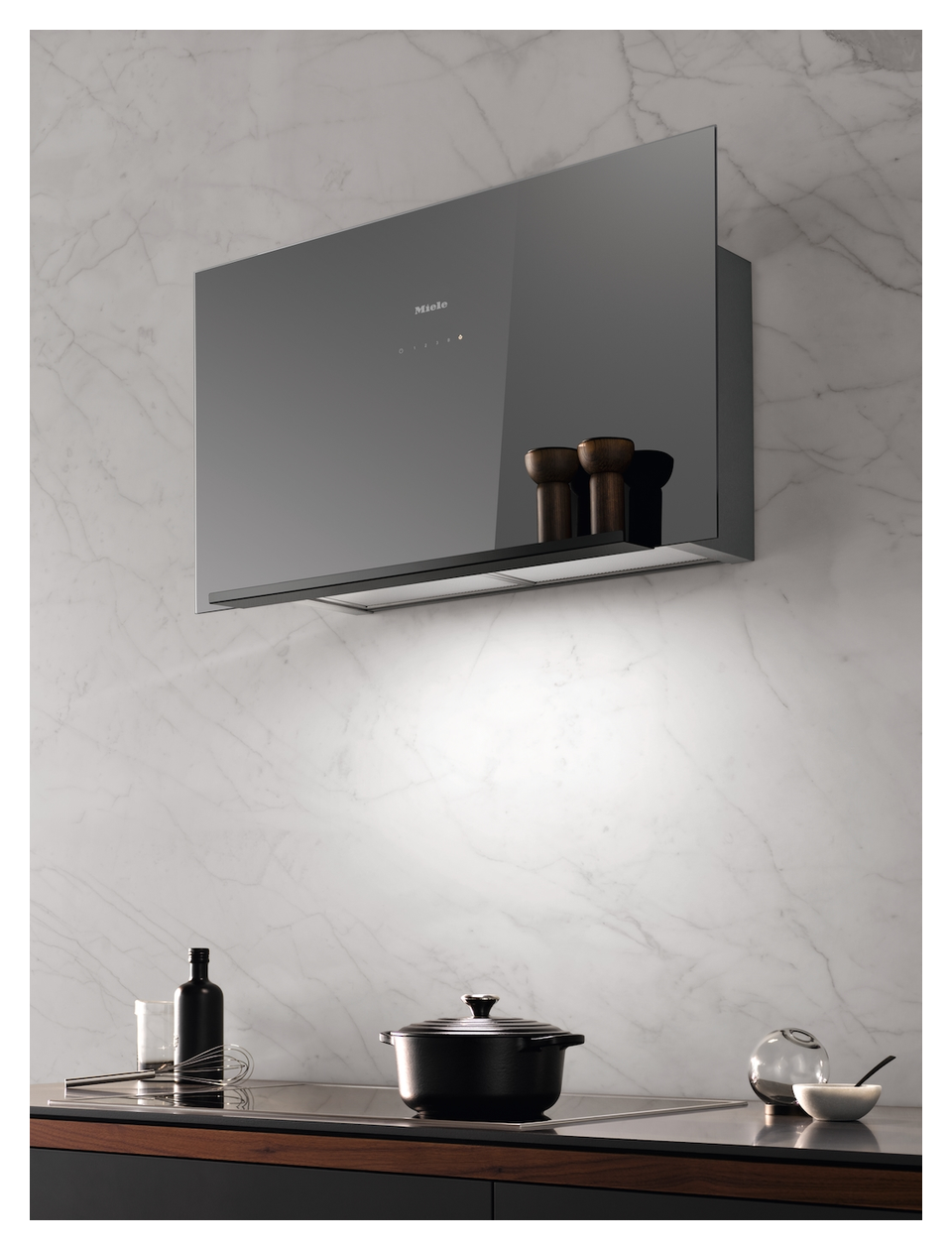 DA9092W Abluft/Umluft Dunstabzugshaube/Esse Wand 88 cm (Grau) 