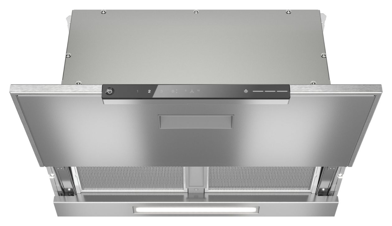 DAS8630 Abluft/Umluft Dunstabzugshaube/Esse Einbau 561 mm (Edelstahl) 