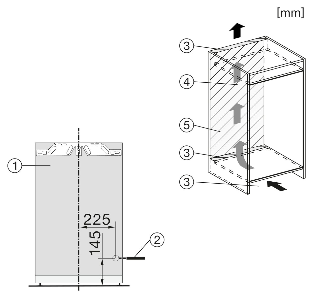 FNS7140C 87 l Einbau Gefrierschrank 122,48 kWh Jahr NoFrost 
