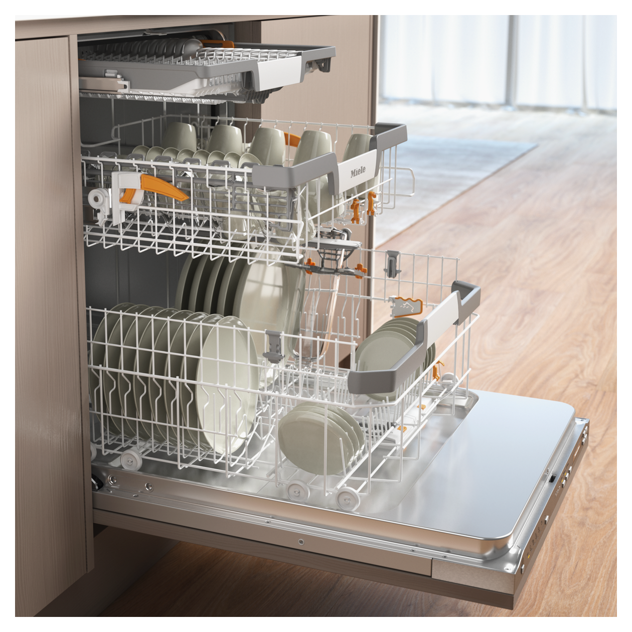 G7385SCVi XXL FF 60 cm Geschirrspüler vollintegriert (ohne Front) Leise 14 Maßgedecke Wärmetauscher & Auto Open 