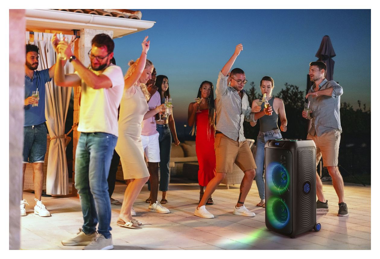 Sound Box 40 W Bluetooth Lautsprecher Laufzeit bis 4 h  (Schwarz) 