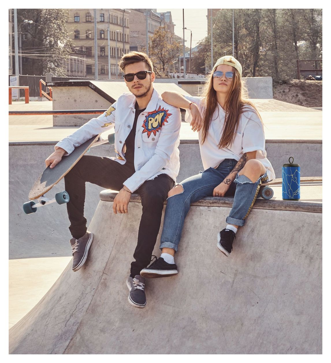 Vertical 5 W Bluetooth Lautsprecher Laufzeit bis 4 h  (Blau) 